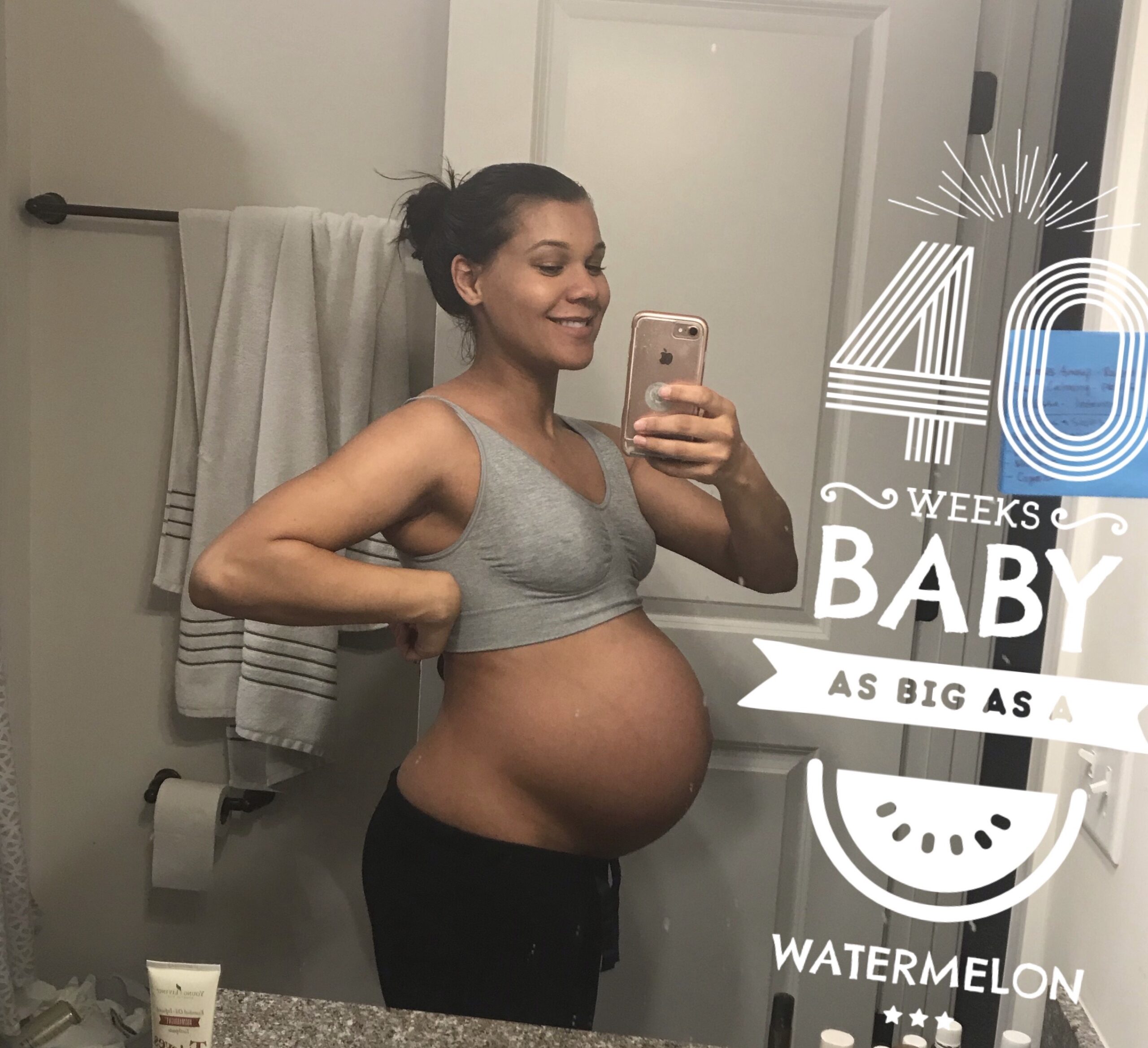 Lauren Robinson at 40 weeks pregnant