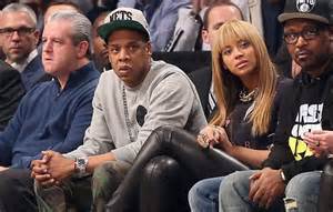 Jay Z and B Courtside